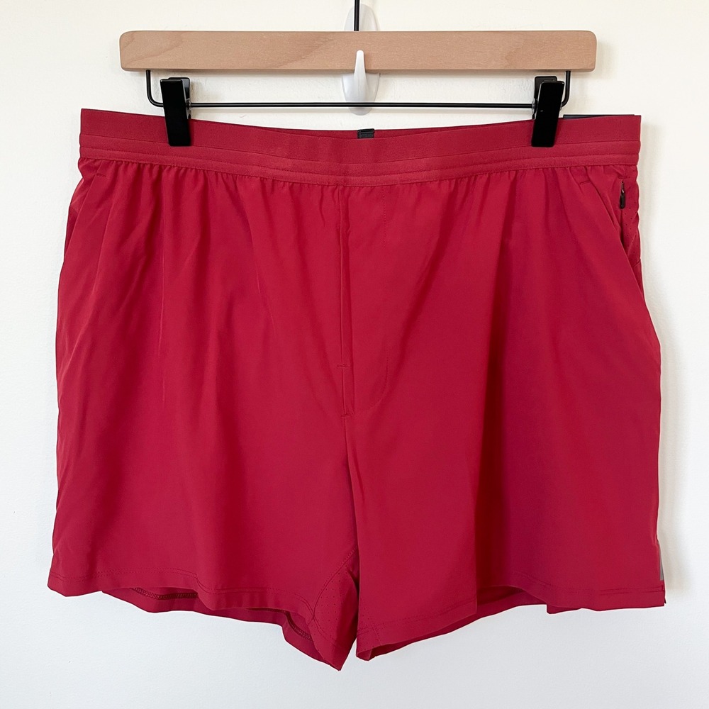 NEW‎ VRST Accelerate 5" Short Brief Liner Mens Large Crisp Cranberry UPF 30+